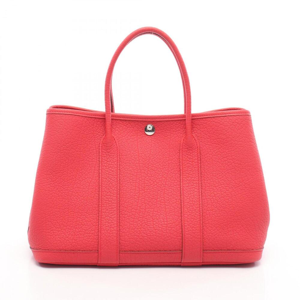 Hermes Garden Party TPM Tote Bag Handbag Leather Negonda Pink Women's
